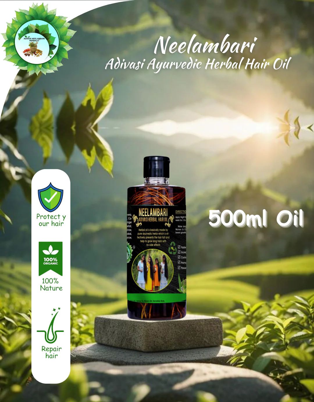 Neelambari Organic Long Hair Oil