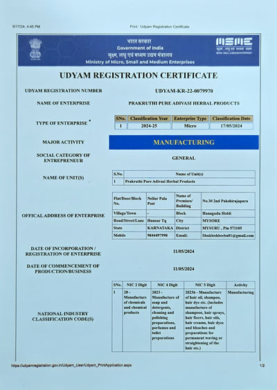 Government of India MSME Registered