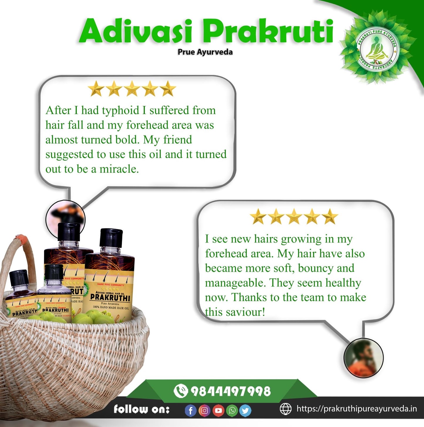 🔻Adivasi Prakruthi Pure ayurveda Hair Oil Buy 1000ML full course📦