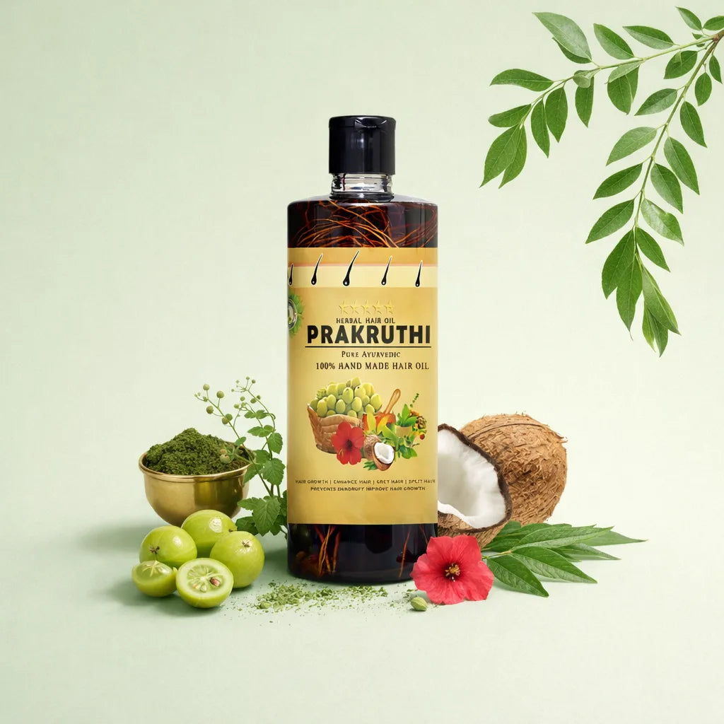 500ML Ayurvedic Hair Oil - 3 Month Hair Growth Package