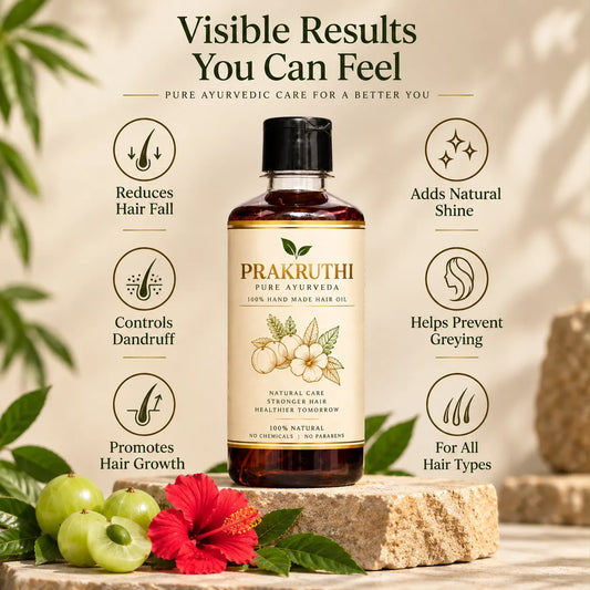 500ML Ayurvedic Hair Oil - 3 Month Hair Growth Package