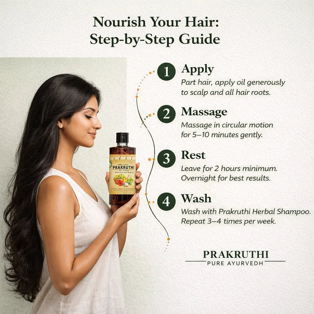 1000ML Hair Oil + 250ML Shampoo Free - 8 Month Full Course Package