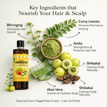 500ML Ayurvedic Hair Oil - 4 Month Hair Growth Package