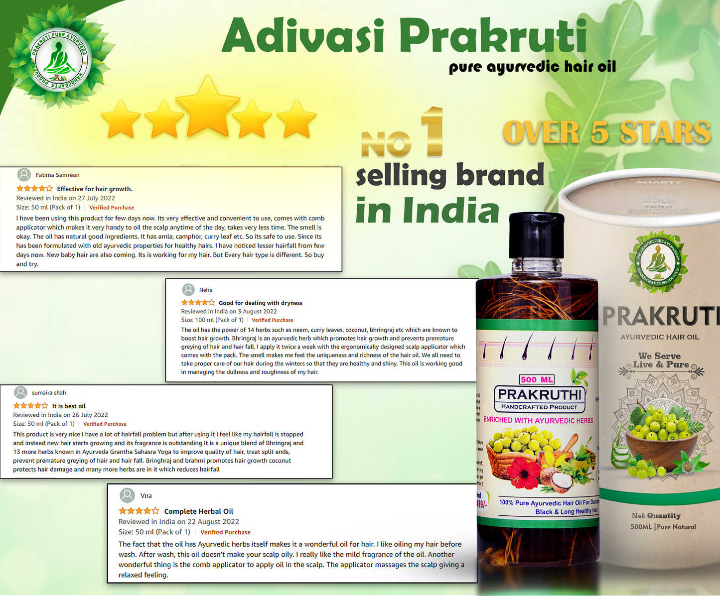 🔻250ML Adivasi Prakruthi Pure Ayurveda hair oil (Long hair Growth hair and white hair 45 days Trail package)