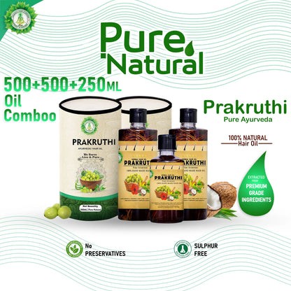 1000ML Hair Oil + 250ML Shampoo Free - 8 Month Full Course Package